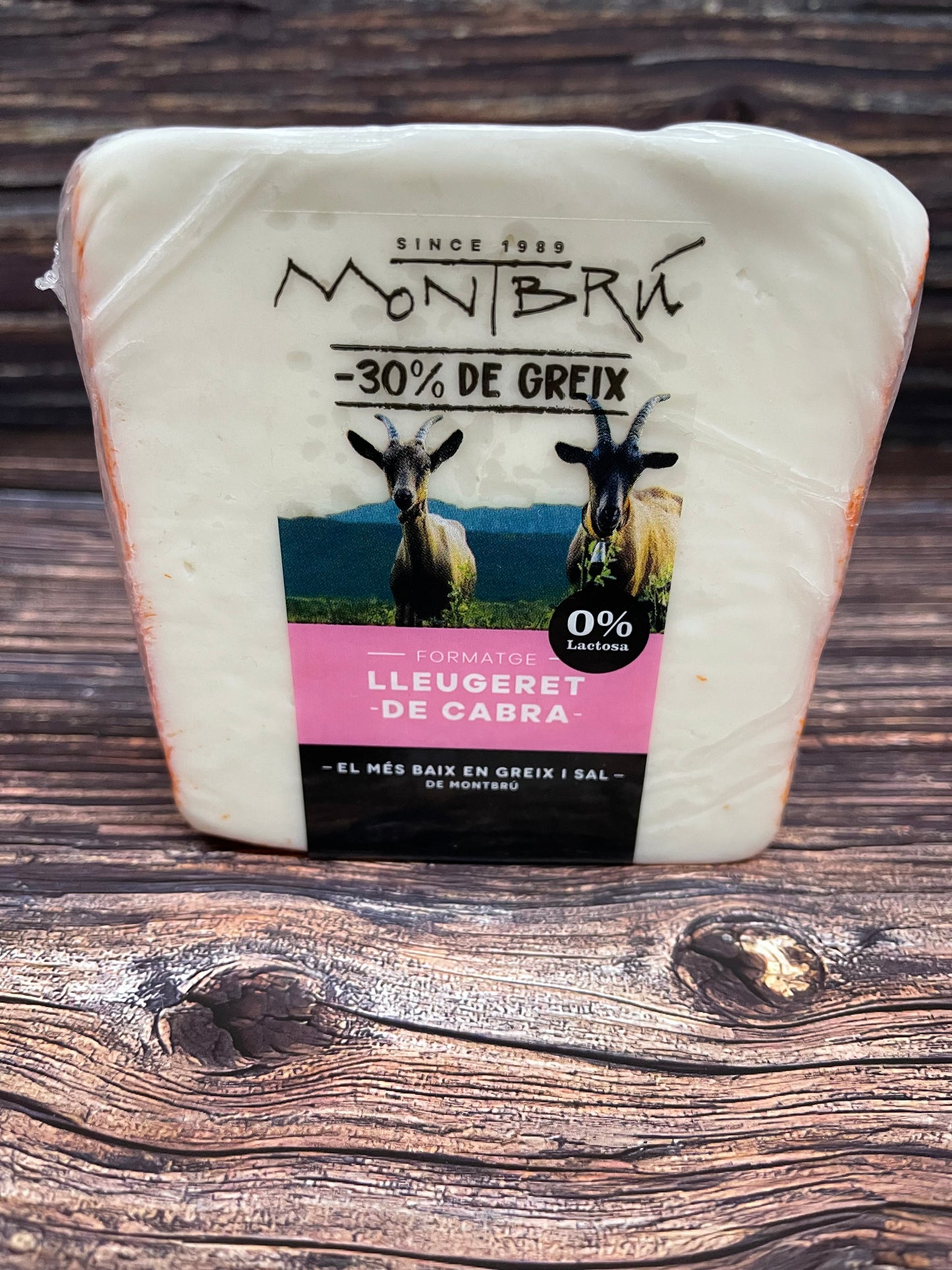 Queso de cabra Montbrú Bajo en grasa y Bajo en sal. Sin Lactosa