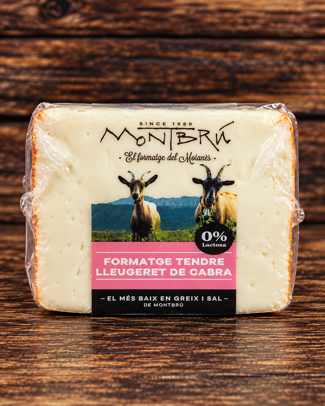 Queso de cabra Montbrú Bajo en grasa y Bajo en sal. Sin Lactosa